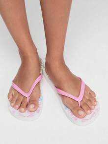 Grefit Leopard Print Flip-Flops, Summer Vacation Beach Triangle Shoes, Comfortable Slippers For Home Wear - iridescent - View 9