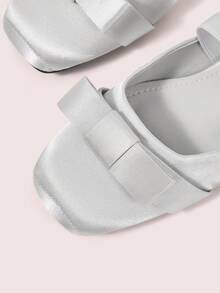 CUCCOO DOLLMOD Women Shoes Summer Big Bow Decoration, Sweet Style Sandals Shopping Dating - Silver - View 4