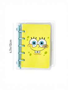 SpongeBob SquarePants | SHEIN 100 Pages Cute Funny Big Face Diary, Loose-Leaf Removable Portable Notepad - Rectangle - View 3