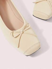 CUCCOO DOLLMOD Women's Shoes Light Apricot Flat Ballet Shoes - Apricot - View 4