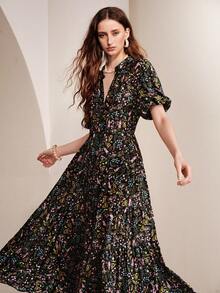 Arave Women's Floral Print Casual Party Long Dress - Multicolor - View 5