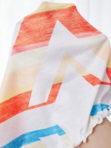 SHEIN Camisón de tirantes para mujer talla grande con estampado geométrico a rayas y bloques de color - Multicolor - Ver 6