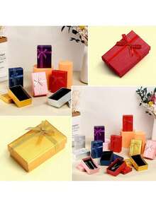 Marspark Jewelry Gift Boxes With Bow Ribbon, Empty Cardboard Necklace Bracelet Packaging Boxes Bulk For Birthday Wedding Party, Assorted Bright Colors, 12 Pack - Multicolor - View 9