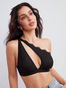 Elorette Women Bras & Bralettes Memotong Plain - Hitam - View 4
