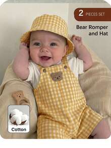 Baby Boy Patch Bear Patch Romper - Multicolor - View 1