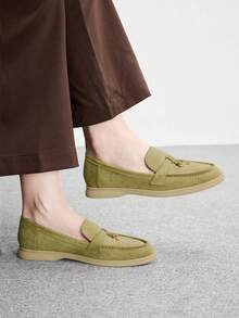 CUCCOO BIZCHIC Scarpe da donna casual, semplici e comode, con copertura del piede portatile, adatte per l'ufficio e il pendolarismo, scarpe basse - Verde chiaro, - Visualizzare 5