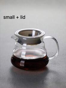1pc Simple Heat-Resistant Glass Coffee Pot With Cute Cloud Design, Hand Drip Coffee Maker, Coffee Filtering Cup, Coffee Accessories - transparent - View 13