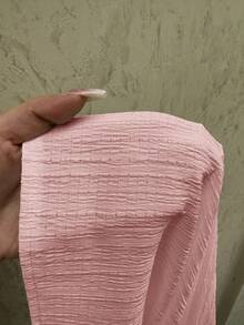 SHEIN EZwear 女款休閒度假多層蛋糕裙，適合夏季 - 粉色 - 查看 6