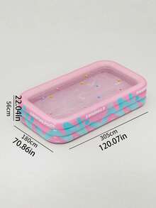 A Large Pink Inflatable Swimming Pool, Suitable For Family Use As A Swimming Pool, A Mobile Water Park, An Indoor And Outdoor Universal Water Entertainment Facility, A Party Pool, Made Of Thick And Wear-Resistant PVC Material. - Vitality Series - View 12