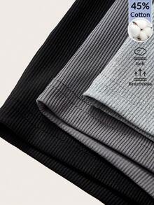 SHEIN BASICS 女款純色休閒百搭日常穿著短褲 3件/組 - 彩色 - 查看 10