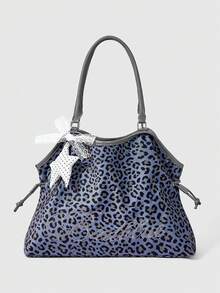 Blue leopard print