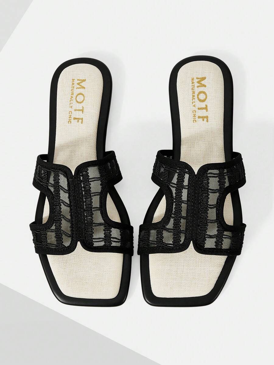 MOTF PREMIUM SUMMER NEW BLACK BEACH VACATION CASUAL LADIES FLAT SANDALS - Black 3 - View 1