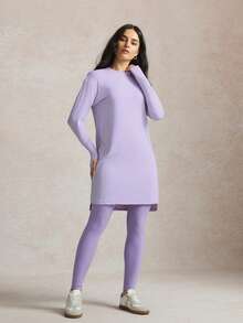 Activina Camiseta deportiva de manga corta y top de tirantes para mujer - Púrpura malva - Ver 3