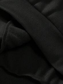 ROMWE MEN Sudadera con capucha con estampado de ángel para hombre - Negro - Ver 4