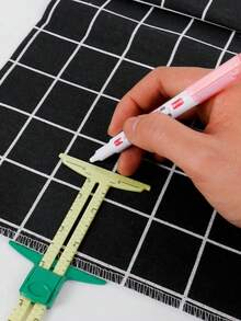 3PCS Fabric Cutting Ruler Set – Quilting Positioning Ruler For Sewing, Button Edge Parallel Line Sewing Gauge, Multifunctional DIY Craft Measuring Tool - multicolor - View 3
