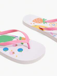 Grefit Leopard Print Flip-Flops, Summer Vacation Beach Triangle Shoes, Comfortable Slippers For Home Wear - White pink - View 11