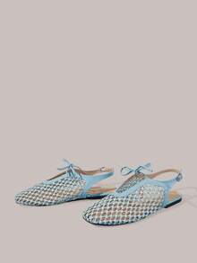 Styleloop Señoras, Uñas de Sauce, Hebillas, Zapatos Planos. - Azul claro - Ver 3