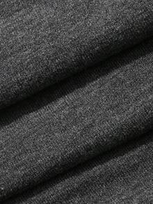 DAZY V-Neck Slim Fit Short Sleeve Short Length Solid Color Dress, Summer Outfit, Women's Nightgown Pajamas - Grey - View 7