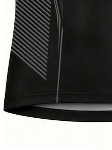 GymBeat 男士幾何印花短袖修身運動T恤 - 彩色 - 查看 7