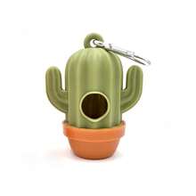 PETSIN 1PC Practical Pet Poop Bag Dispenser Cute Cactus Durable Material Dog Waste Bag Leash-Mountable Compact Pet Waste Container Hands-Free Poop Bag Organizer For Daily Dog Walks Outdoor Activities Great Gift Choice For Dog Owners - Multicolor - View 5