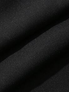 DAZY 女款純色高腰休閒百搭日常穿著緊身內搭褲 - 黑色 - 查看 3