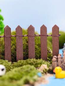 1pc Mini Wooden Fence, Suitable For Fairy Garden, Micro Landscape, Flower Pots, Decorative Piece, Size: 35.4 Inches * 2 Inches, Suitable For Fairy Garden, Micro Landscape, Flower Pots, Decorative Piece, Size: 35.4 Inches * 2 Inches, - multicolor - View 8