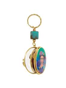 Frida Kahlo X SHEIN 時尚鑰匙圈 精緻包包吊飾 鏡面掛飾 紀念品 收藏品 適合送禮 錢包、書包、後背包、汽車配件 - 彩色 - 查看 4