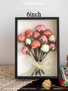 Dried Flower Frame, DIY 3D Hollow Wooden Specimen Frame, Model Display Stand, Picture Frame Gifts, Birthday, Graduation - Black - View 8