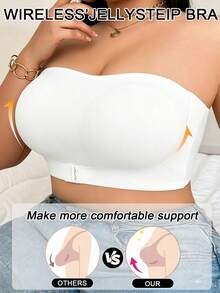SHEIN Sujetador Bandeau con Cierre Delantero Talla Grande 1 pieza - Multicolor - Ver 3