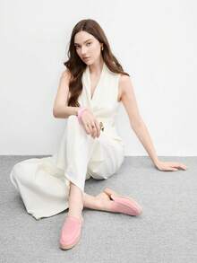 CUCCOO BIZCHIC 女款休閒通勤平底走路鞋，聖誕設計款 - 藕粉色 - 查看 6