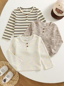 SHEIN 3 piezas de camisetas para niños pequeños - Multicolor - Ver 7