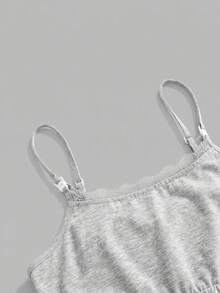 Modmama Top de lactancia informal de unicolor para maternidad, verano - Rosa - Ver 15