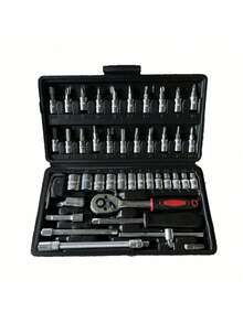 Carbon Steel Home And Garage Kit, Suitable For Car, Motorcycle And Bicycle Maintenance - Essential DIY Repair Kit, With Durable Storage Box - Black - Multicolor - View 5