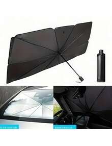 Easypie Selection Premium Silver Car Sunshade - Front Windshield Sunshield, Heat And UV Blocking, Retractable Design For Easy Storage - Fits All Vehicles - Ideal For Summer And Hot Weather - Perfect Gift For Car Owners - multicolor - View 2