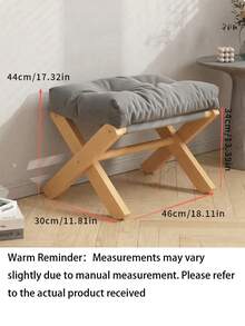Compact Home Storage Stool, Foldable Footrest For Living Room, Made Of Maple Wood With Soft Padding And Breathable Design, Low And Comfortable, Modern Minimalist Style Suitable For Various Tastes, Ideal For Daily Use, Providing Extra Comfort For - Multicolor - View 8