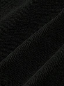 Qadelle 女款側腰扣設計不對稱下擺休閒牛仔裙 - 黑色 - 查看 3