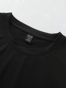 ROMWE MEN Street Life Men's Fashion Animal Print Contrast Color Tassel Hem Tank Top - Black - View 5