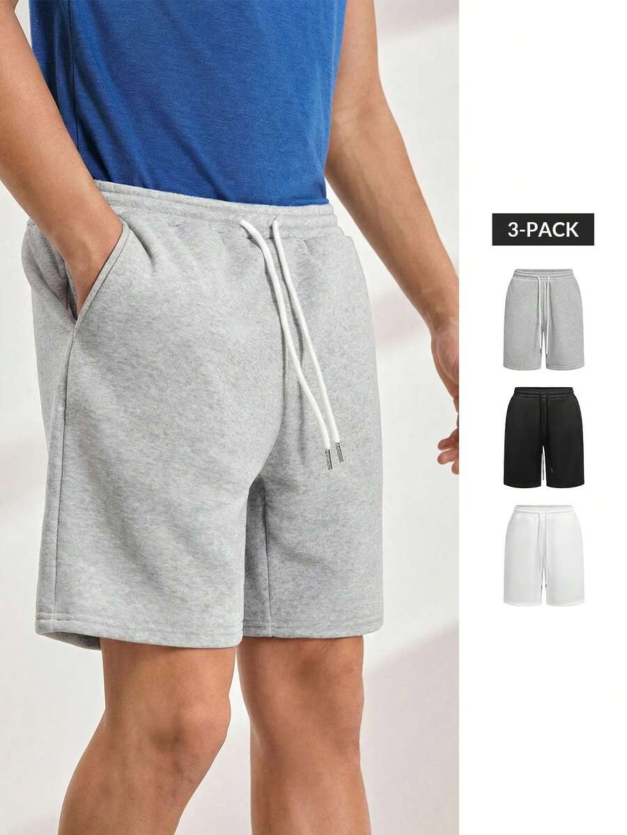 Driftmere 3pcs/Set Men's Solid Color Shorts, For Husband, Boyfriend Gifts Father's Day – A Fathers Day Gift Guide - Multicolor - View 1