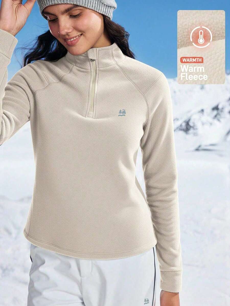In My Nature 女式保暖拉链羊毛夹克，适合秋冬户外穿着