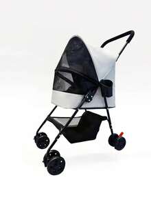 1-Pack Lightweight Foldable Outdoor Pet Stroller For Cats And Dogs - Multicolor - View 10