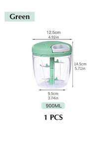 1 Piece, 16.91/30.43oz Manual Meat Grinder, Garlic Chopper, Rotary Onion Crusher, Vegetable Cutter, Creative Fruit Grinder, Meat Chopper, Durable Manual Kitchen Tool, Easy To Cook, A Powerful Helper For Kitchen Ingredient Processing - Multicolor - View 16
