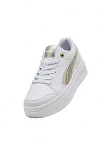 Puma Rebound Low Metalli Women's Sneaker White Gold 406063 - 金色 - 查看 5