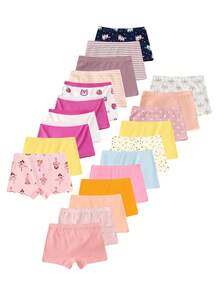 Paquete de 5 bragas con estampados de caballos, conejos y elefantes de dibujos animados para niñas, surtido de colores - Multicolor - Ver 2