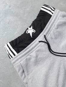 PAVTROS Pantalones de chándal para hombre con bloques de color, rayas, patchwork y doble cintura - Multicolor - Ver 5