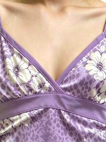 INAWLY 女款花卉豹紋性感細肩帶背心上衣，適合度假 - 彩色 - 查看 3