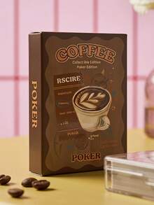 Joivida 1Pc/2Pcs Creative Casual Board Game Cards With Coffee And Milk Tea Themes, Suitable For Multi-Player Party Entertainment, Featuring A And Fun Style, And Printed Playing Cards With Coffee And Milk Tea Patterns - Multicolor - View 5