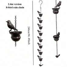 Metal Bird Shaped Rain Chain, Suitable For Eaves Gutters - Vintage Garden Decor, Perfect Gift For Home And Patio - 1PC - View 11