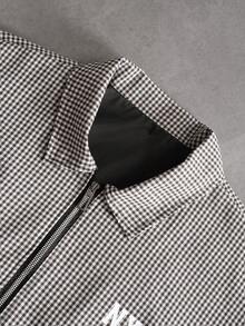 PAVTROS Men's Casual Plaid Jacket, Spring/Autumn - Brown - View 4
