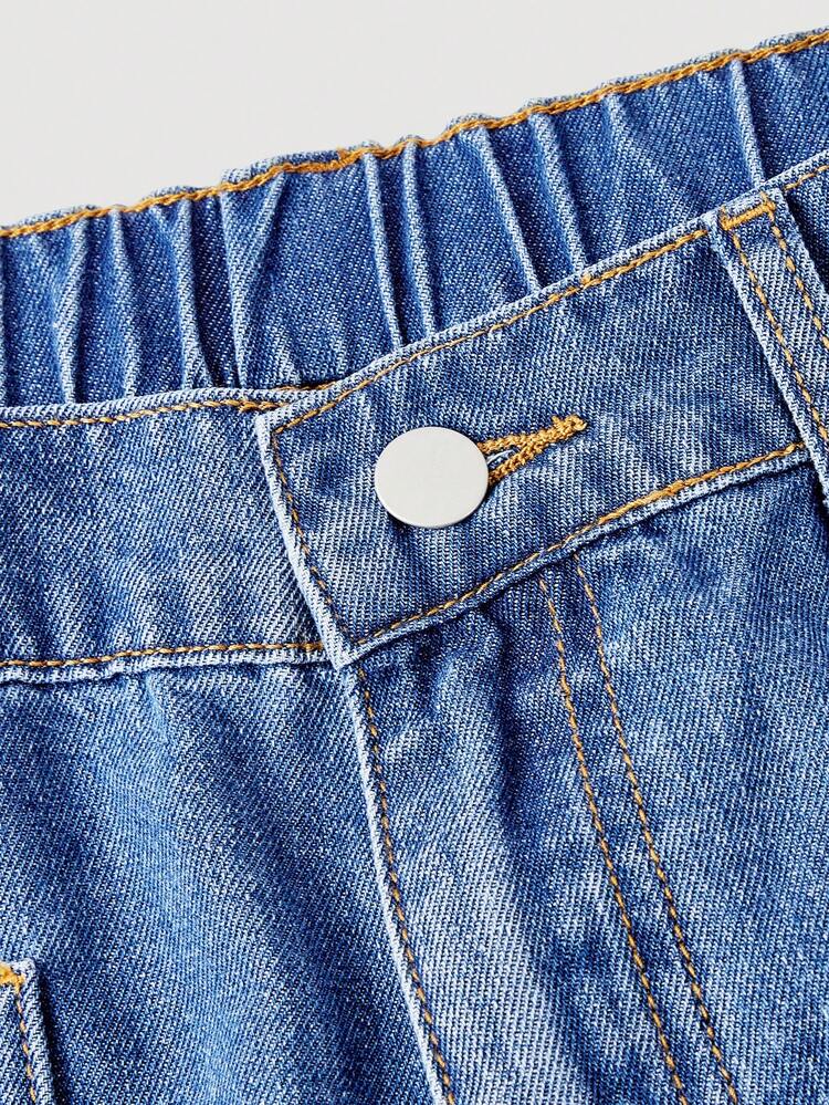 Selenza Jeans de Mezclilla Casuales y Versátiles para Uso Diario con Bolsillos para Mujeres de Talla Grande - Azul - Añade 5