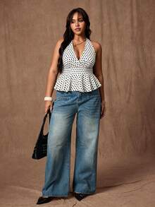Rustia Tank Top Camisole Berbahan Kain Mengembang Ukuran Besar, Kasual Nyaman Lucu untuk Liburan - Hitam dan Putih - View 6